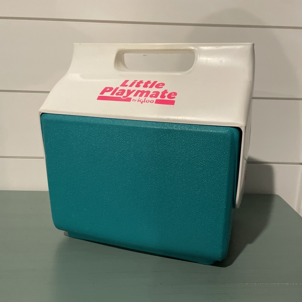 Vintage Neon Pink‎ & Teal 90's Little Playmate Cooler by Igloo